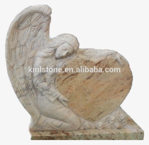 Granite Carved Cheap Angel Heart Tombstone Monuments - Stone Carving #4326382