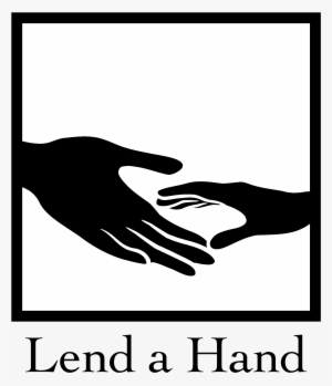 Lend A Hand Logo Black And White - Lend A Hand Logo #4326383