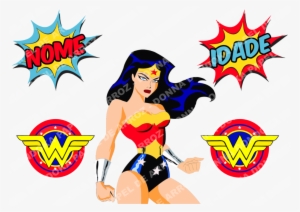 Mulher Maravilha - Topper - Mulher Maravilha Redondo #4326468