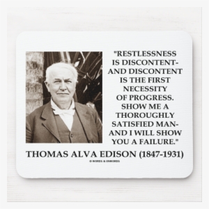 Thomas Edison Restlessness Discontent Progress Mouse - Famous Cochlear Implant Users #4329417