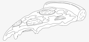 Pizza Black And White - Pizza Black White Png #4331106