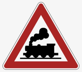 Railway Crossing Road Sign - Verkehrsschild Dampflok #4331587