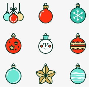 Linear Christmas Baubles - Christmas Decoration Icon #4332003