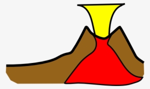 Volcano Clip Art Free Black White Outline - Volcano Clipart Black And