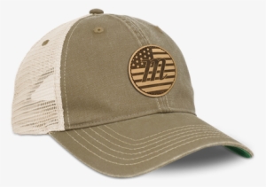 Usa Leather Patch Trucker Hat - Cap #4333414