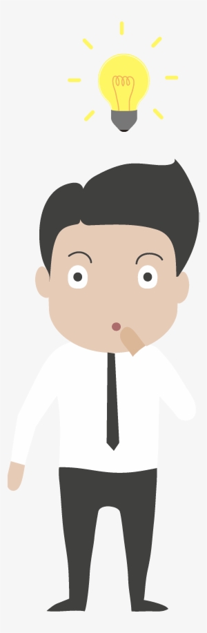 Cartoon Businessman Having Idea - Cartoon Having An Idea #4334490