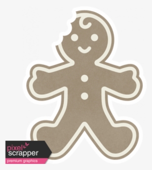 Christmas Day Sticker Gingerbread Man - Digital Scrapbooking #4334892