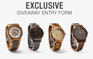 Jord Giveaway Entry Form Header - Jord Wooden Wrist Watches For Men Or Women - Fieldcrest #4335144