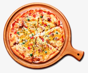 Or Thin Dough Pizza - Pizza On Wooden Plate #4336227