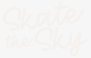 Skatethesky Wordmark White - Skate The Sky #4336529