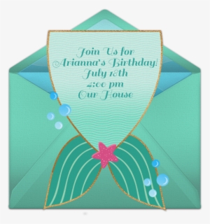 Mermaid Tail Online Invitation - Greeting Card #4338758