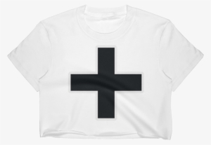 Emoji Crop Top T-shirt - Christian Cross #4343162