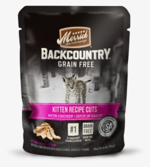 Backcountry Grain Free Kitten Recipe Cuts - Merrick Backcountry Cat Food Pouches #4343454