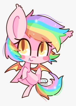 Riouku, Bat Pony, Chibi, Cute, Cute Little Fangs, Fangs, - Cute Chibi Bats #4344576
