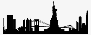 New York Silhouette Png Clipart Manhattan Skyline - Nyc Skyline Silhouette Png #4344724