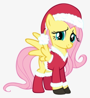 It's Holiday Season, And The Team Over At My Little - Mlp Christmas Fluttershy Vector #4344847