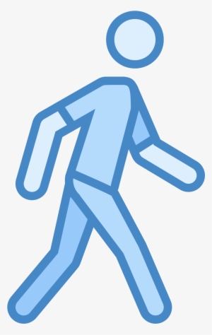 This Icon Is Like A Three Dimension Stick Person - Walking Icon Blue #4345803