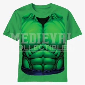 Adult Green Hulk Chest T-shirt - Hulk Shirt Adult #4346305