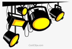 Stage Lights Royalty Free Vector Clip Art Illustration - Spotlight Clipart #4346386
