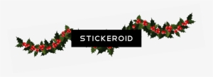Garland Christmas Red - Christmas Garland Transparent Background #4346471