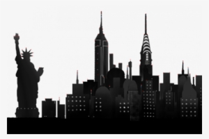 New York City Png Skyline New York Night - Nyc(blk) Mousepad #4346898
