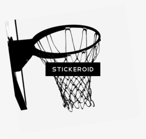 Black And White Basketball Hoop - Basketball Hoop Clipart #4346945