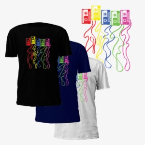 Neon Cassette Tapes T-shirt - Purple Suit Green Shirt #4347827