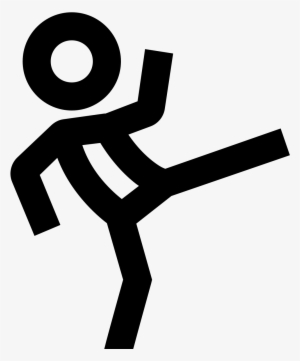 This Is An Image Of A Person Kicking - Icon #4349243