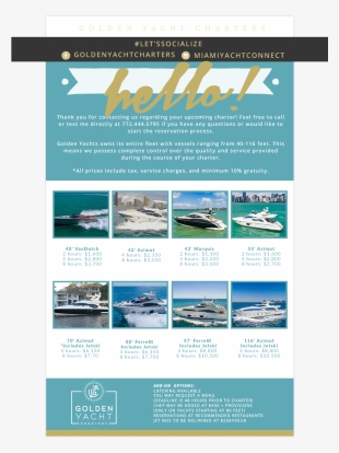 Services That We Have Provided To Golden Yacht Charters, - Newsletter #4349604