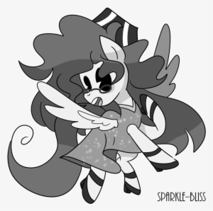 Sparkle-bliss, Black And White Cartoon, Clothes, Commission, - Cartoon #4349651