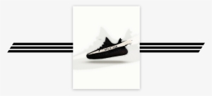 First I Chose An Image Of The Black/white Yeezy Boost - Slip-on Shoe #4349697