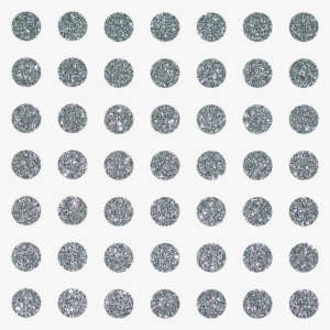 Glitter Silver Polkadots Polka Dots - Shape #4350753