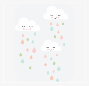 Cloud With Rain Drops Print #4351029