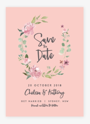 Peony Frame Save The Date Blush - Save The Date Frame #4351125