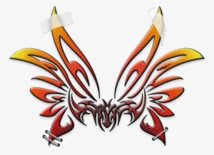 Alien Wings Tribal Tattoo Stencil - Tattoo 3d Png #4351742