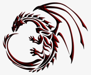 Desenho Dragao Tribal Png - Tribal Dragon Logo Red - Free Transparent ...