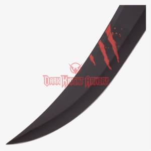 Red Claw Marks Fantasy Sword - Hunting Knife #4352391