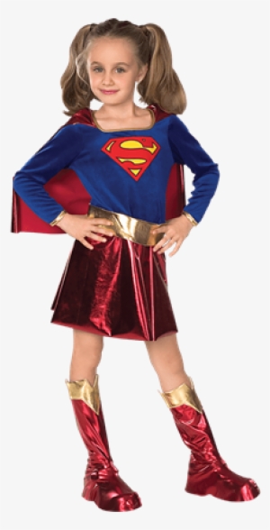 Girls Supergirl Costume - Super Girl Costume For Kids #4352706