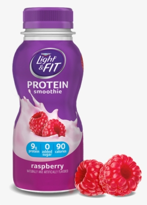 Raspberry Protein Smoothie - Light & Fit Yogurt Drink, Nonfat, Strawberry - #4353937