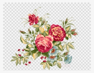 Download Vintage Flower Png Clipart Floral Design Clip - Flowers Laptop Sleeve - 13" #4354047