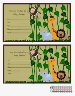 Jungle Baby Shower Invitations 3 - Jungle Book Printable Invitations #4356648
