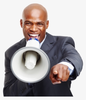 Guy With Megaphone - Black Man With Megaphone #4359089 Guy With Megaphone - Black Man With Megaphone #4359089