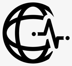 Global Heart Beat Vector - Healthcare Analytics Black And White Icons #4359241