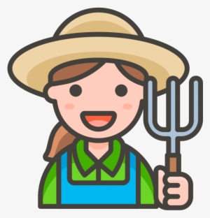 Woman Farmer Emoji - Woman Farmer Icon #4359428