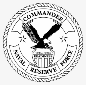 Navy Reserve Forrce Commander Logo Black And White #4359634