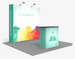 8ft Curved & Velcro Pop Up Backwall Display With Premium - Graphic Design #4360806