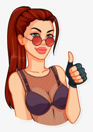 Thumb Up Kroft - Tomb Raider Stickers #4362504