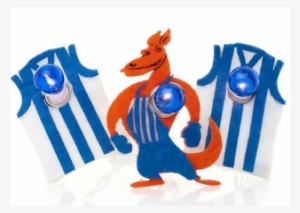 Kangaroos Afl Decorative Mascot And Guernsey String - Cartoon #4363157