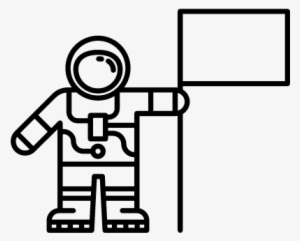Astronaut And Flag Vector - Astronaut With Flag Png #4363857 Astronaut And Flag Vector - Astronaut With Flag Png #4363857