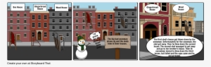 Three Little Sleds And Big Bad Snowman - Cartoon #4363885